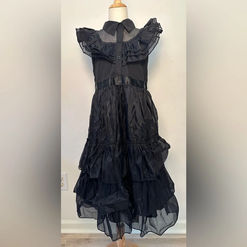 Wednesday Addams Black Prom Dress Costume